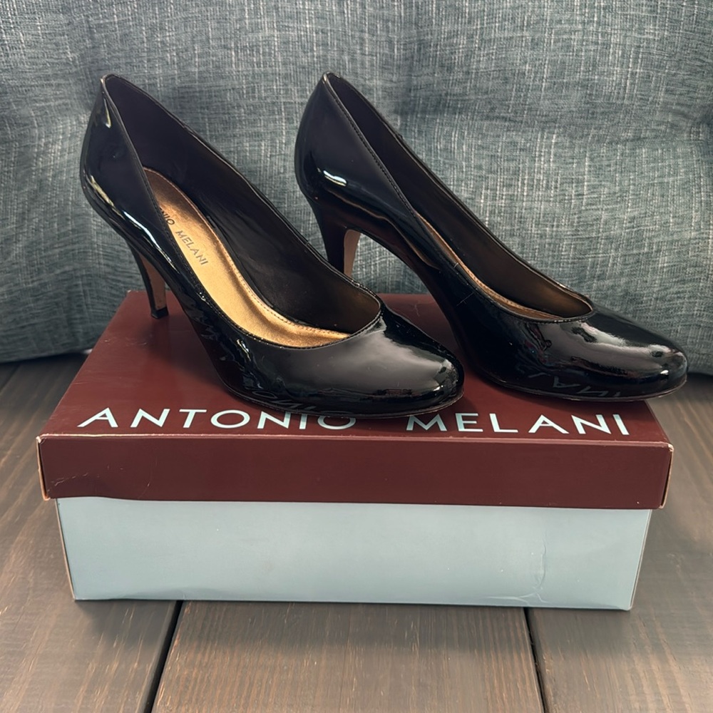 Antonio Melani Black Pat heels